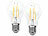 Luminea 2er-Set LED-Filamentlampen, Dämmerungssensor, E27, 8W, 806lm, warmweiß Luminea LED-Filament-Lampen mit Dämmerungssensor