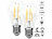 Luminea 2er-Set LED-Filamentlampen, Dämmerungssensor, E27, 8W, 806lm, warmweiß Luminea