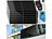 Solar-Hybrid-Inverter mit 8x 430-W-Solarmodulen, WLAN, Anschluss-Set DAH Solar Solaranlagen-Sets: Hybrid-Inverter mit Solarpanelen und MPPT-Laderegler