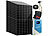 Solar-Hybrid-Inverter mit 8x 430-W-Solarmodulen, WLAN, Anschluss-Set DAH Solar Solaranlagen-Sets: Hybrid-Inverter mit Solarpanelen und MPPT-Laderegler