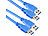 c-enter 2er-Set USB-3.0-Kabel Super-Speed Typ A Stecker auf Stecker, 1,8 m c-enter USB-Kabel