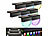 Lunartec 8er-Set Solarlampen für Treppen-/Zaun-Beleuchtung, RGBW-LEDs, 2 Modi Lunartec Solar-LEDs für Treppen-/Zaun-Beleuchtung