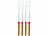 infactory 4er-Set Grillspieß & -Gabel mit Holzgriff, ausziehbar von 30 - 90 cm infactory Teleskop-Grillspieße