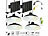 Lunartec 2er-Set Solar-LED-Doppel-Hängelampen, 2x 105 lm, Akku, Timer Lunartec Solar-LED-Doppel-Hängelampen mit Fernbedienung
