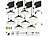 Lunartec 8er-Set Solar-LED-Doppel-Hängelampe, je 105 lm, Akku, Timer Lunartec Solar-LED-Doppel-Hängelampen mit Fernbedienung