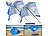 infactory 2er-Set 2in1-Sonnenschirme und Strandmuschel, 2 Seitenwände, UV50+ infactory 2in1-Sonnenschirme und Strandmuscheln
