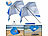 infactory 2er-Set 2in1-Sonnenschirme und Strandmuschel, 2 Seitenwände, UV50+ infactory 2in1-Sonnenschirme und Strandmuscheln