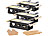 Rosenstein & Söhne 4er-Set Teelicht-Raclette für 2 Personen, mit Schabern und Teelichtern Rosenstein & Söhne Mini-Raclettes