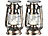 Lunartec 2er-Set helle Solar-LED-Sturmlampe, 200 lm, 3 W, warmweiß, bronze Lunartec LED-Sturmlaternen mit Solar-Betrieb