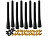 PEARL 8er-Set Universal-Kurzstab-Antennen 16V für besten Empfang PEARL Universal-Antennen für Pkws 