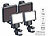 Luminea 2er-Set Solar-LED-Wand-Fluter für außen, mit PIR-Sensor, 12 W Luminea LED-Solar-Fluter mit Bewegungsmelder