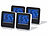 PEARL 4er-Set kompakte Digital-Reisewecker mit Thermometer, Kalender & Timer PEARL Digitale Reisewecker mit Thermometer