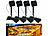 Lunartec 4er-Set Solar-Lichterketten, 100 warmweiße LEDs, 8 Modi, 12 m, Sensor Lunartec LED-Solar-Lichterketten (warmweiß)