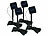 Lunartec 4er-Set Solar-Lichterketten, 100 warmweiße LEDs, 8 Modi, 12 m, Sensor Lunartec LED-Solar-Lichterketten (warmweiß)