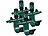 Royal Gardineer 4er-Set Regulierbarer 2-fach-Wasserverteiler mit Schlauchhalterung Royal Gardineer 2in1 Wasserverteiler & Schlauchhalter für Gartenschläuche