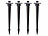 Luminea 4er-Set Universal-Erdspieß für Wandfluter, 5 mm Gewinde-Durchmesser Luminea LED-Solar-Fluter mit Bewegungsmelder
