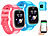 TrackerID 2er-Set 4G-GPS-Kinder-Smartwatches, Videoanruf, Gorilla-Glas,blau/pink TrackerID 4G-GPS-Kinder-Smartwatches mit Videoanruf, Herzfrequenz- und SpO2-Messung