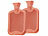 PEARL 2er-Set Wärmflaschen, Größe XL, rot, 1,1 Liter PEARL Wärmflaschen