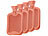 PEARL 4er-Set Wärmflaschen, Größe XL, rot, 1,1 Liter PEARL Wärmflaschen