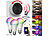 Luminea Home Control 3er-Set WLAN-LED-Lampen mit Lichtschalter, E27, RGB-CCT, 14 W Luminea Home Control WLAN-LED-Lampen E27 RGBW