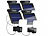 Luminea 4er-Set Solar-LED-Wandfluter für außen, PIR-Sensor, 5,4W, 300 lm, IP44 Luminea LED-Solar-Fluter mit Bewegungsmelder