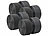 PEARL 4er-Set Klettbänder mit Nylon-Schlaufen/-Haken, zum Aufnähen, 40 kg/m PEARL Klettbänder mit Nylon-Schlaufen/-Haken, zum Aufnähen