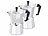 Cucina di Modena 2er-Set Espresso-Kocher für 6 Tassen, für Gas-, Ceran- & Elektro-Herd Cucina di Modena Espressokocher