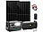 revolt On-Grid-Powerstation & Solar-Konverter, Akku-Erweiterung,2 Solarmodule revolt 2in1-Hochleistungsakkus & On-Grid-Solar-Konverter mit WLAN, App & Solarmodulen 