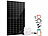 revolt Solar-Set: WLAN-Mikroinverter + 440-W-Full-Screen-Solarmodul + Kabel revolt Solaranlagen-Set: Mikro-Inverter mit MPPT-Regler und Solarpanel