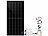 revolt Solar-Set: WLAN-Mikroinverter + 585-W-Full-Screen-Solarmodul + Kabel revolt Solaranlagen-Set: Mikro-Inverter mit MPPT-Regler und Solarpanel