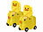 Xcase 2er-Set: 2x Kinder-Aufsitzkoffer und 2x Rucksack, Motiv "Küken", gelb Xcase 2er-Sets: Kinderkoffer zum Draufsitzen und passender Rucksack, Duck