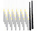Lunartec 24er-Set schwebende LED-Kerzen mit Zauberstab-Fernbedienung, 15 cm Lunartec Schwebende flammenlose Stabkerzen mit Fernbedienungen