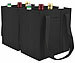 PEARL 2er-Set Filz-Flaschen-Tragetaschen, 6 Flaschen, 1,5 Liter, schwarz PEARL Filz-Flaschen-Tragetaschen