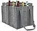 PEARL 4er-Set Filz-Flaschen-Tragetaschen, 6 Flaschen, 1,5 Liter, hellgrau PEARL Filz-Flaschen-Tragetaschen