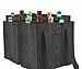 PEARL 4er-Set Filz-Flaschen-Tragetaschen, 6 Flaschen, 1,5 Liter, anthrazit PEARL Filz-Flaschen-Tragetaschen