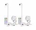 Lunartec 2er-Set 3in1-Akku-Magnet-Leuchten mit Tisch-, Wand- und Klemmhalterung Lunartec 3in1 Akku-Magnet-Leuchten mit Klemmhalterung und CCT