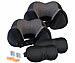 newgen medicals 2er-Set Ergonomisches Nackenkissen, Memory-Schaum, 3-teilig, Reise-Set newgen medicals Memory-Foam-Nackenhörnchen
