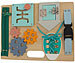 Playtastic 2er-Set Holz Beschäftigungstafel, 6 verschiedene Aktivitäten, Motorik Playtastic 