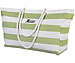 Xcase Wasserabweisende Strandtasche mit seitlicher Tasche, grün/weiß Xcase Strandtaschen