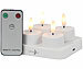 Lunartec 4er-Set LED-Akku-Teelichter mit USB-Ladestation, Fernbedienung, Timer Lunartec 