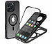 Xcase 360°-Schutzhülle für iPhone 16 Pro, stoßfest, MagSafe-komp., schwarz Xcase 360°-Ganzkörper-Schutzhüllen für iPhone 16 Pro, Glas-Displayschutzfolie, MagSafe-komp., stoßfest
