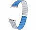 Callstel Armband für Apple Watch, 42/44/45/49mm, blau/hellgrau/silber Callstel Magnetische Apple Watch-Armbänder aus Silikon, doppelseitig wendbar
