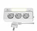 revolt 6in1-Steckdosenleiste mit USB-C PD und USB-A QC, Nachtlicht, 3.680 W revolt Steckdosenleisten zur Eckmontage mit 2 USB-Ports und LED-Licht