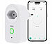 Luminea Home Control WLAN-Steckdose mit Stromverbrauchsmesser, Zeit- & Sprachsteuerung, 10A Luminea Home Control WLAN-Steckdosen mit Stromkosten-Messfunktion 