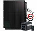 revolt Tragbare Powerstation & Solar-Generator 1.229 Wh, USV, 2x 215-W-Panel revolt 2in1-Solar-Generatoren & Powerbanks mit externer Solarzelle für ortsfesten Betrieb