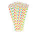 PEARL 100 Retro Papier-Trinkhalme in 4 Farben, gestreift, lebensmittelecht PEARL Papier-Trinkhalme