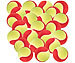 Speeron 24er-Set Tennisbälle, 77 mm für Jugend & Beginner, gelb-rot, Tragenetz Speeron Tennisbälle