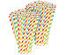 PEARL 200 Retro Papier-Trinkhalme in 4 Farben, gestreift, PEARL Papier-Trinkhalme