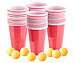 infactory 4er-Set Trinkspiel-Set Bier Pong, je 24 Becher (je 450 ml) & 2 Bälle infactory