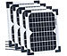 revolt 4er-Set mobile Solarpanele mit monokristalliner Solarzelle 5 W revolt Solarpanels